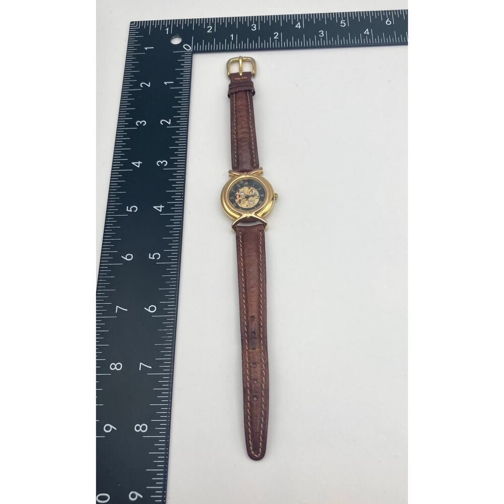 Fossil Women's Skeleton Watch 27mm - Fresh Battery - Adjustable Leather SK-4912 - Picture 14 of 15